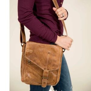 Venice Beach Bedstu Leather Purse Crossbody Bag in Tan Rustic